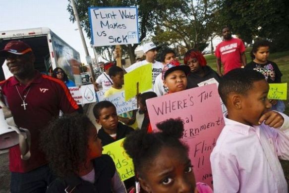 Flint-water-crisis-protest-children-